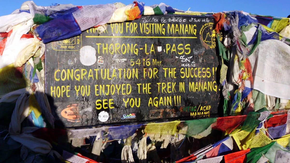 Thorong la pass in Annapurna circuit